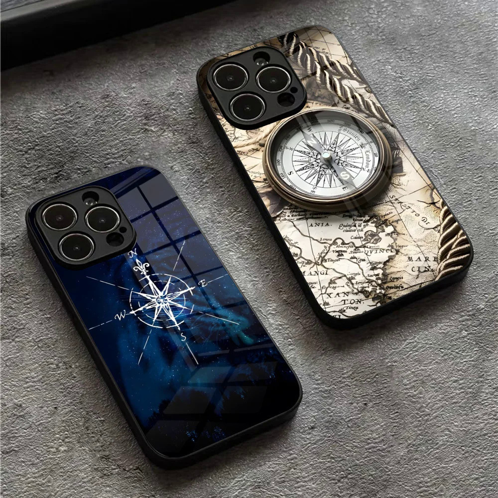 BK-1 La Bàn Kính Hải Lý Ốp Lưng Điện Thoại Iphone 17,15 14 12 11 13 Pro Max Mini X 8 Xr Xs 7 Puls 6 0821