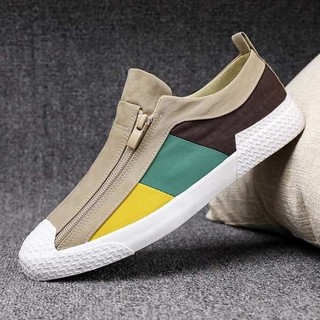 Giày canvas nam thoáng khí mùa hè, lười một cánh, phong cách Bắc Kinh, hợp thời trang công sở