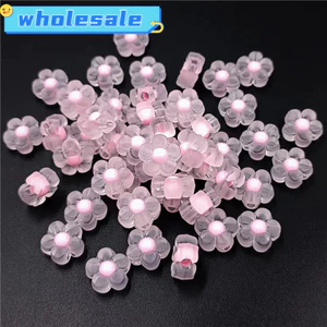 10 Chiếc Acrylic Hoa Trong Suốt / Mờ Lọ Trái Tim Mận Trang Sức Làm Vòng Tay Thời Trang Handmade Chất Liệu Hạt DIY Vòng Cổ
