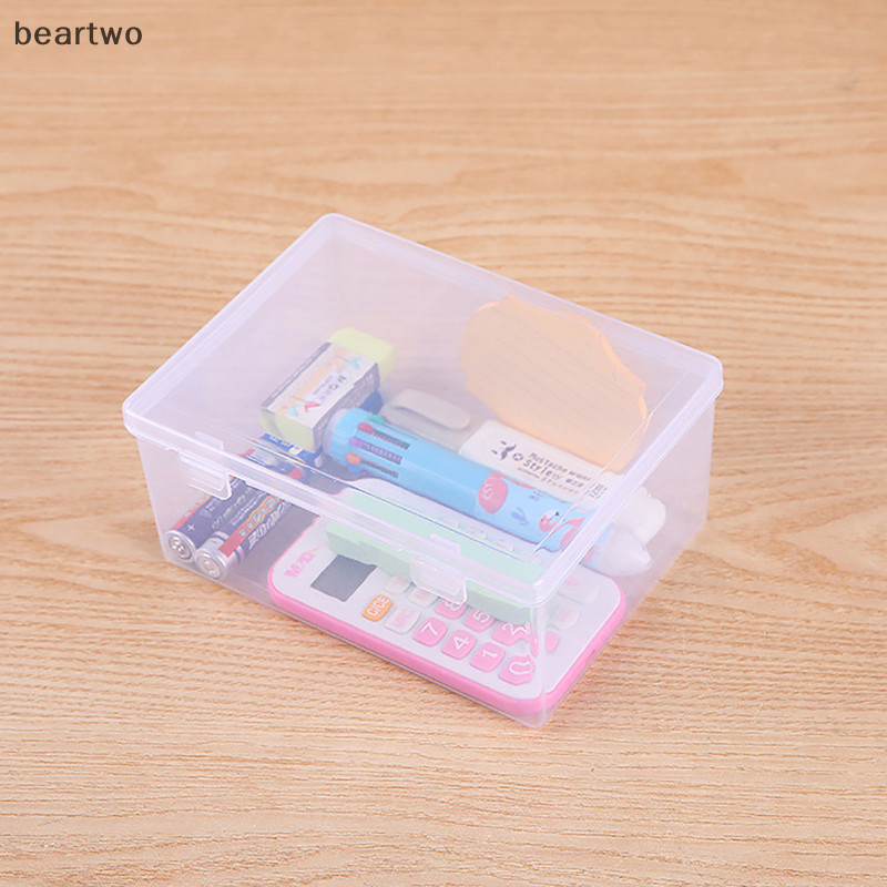 < Beartwo > Hộp Bảo Quản Mini Hộp Nhựa Nhỏ Trong Suốt Cho Các Bộ Phận Hộp Trưng Bày Trang Sức Đẹp