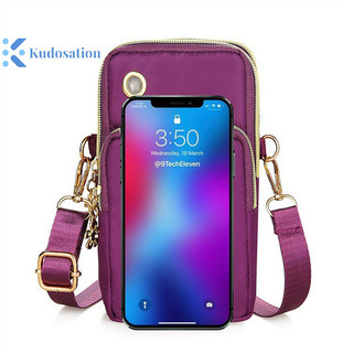 Kudosation Nylon Chống Nước Nữ Đeo Ngang Điện Thoại Túi Đeo Vai Túi Nhỏ Ốp Lưng Ví Thắt Lưng