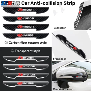 4 Cửa Xe Hyundai Dải Chống Va Chạm Tự Động Tay Cầm Phía Sau Gương Cản Miếng Dán Mới Trong Suốt Sợi Carbon Kết Cấu Chống Trầy Xước Miếng Dán Cho Creta Stargazer Ioniq 5 Santa