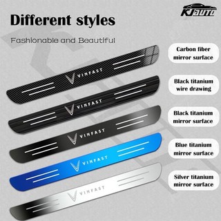 4 Vinfast Xe Ô Tô Thép Không Gỉ Ngưỡng Dải Kim Loại Chào Mừng Bàn Đạp Trang Trí Tự Động Tạo Kiểu Miếng Dán Cho Vinfast Lux A Fadil Tổng Thống SA VF E34 Phụ Kiện