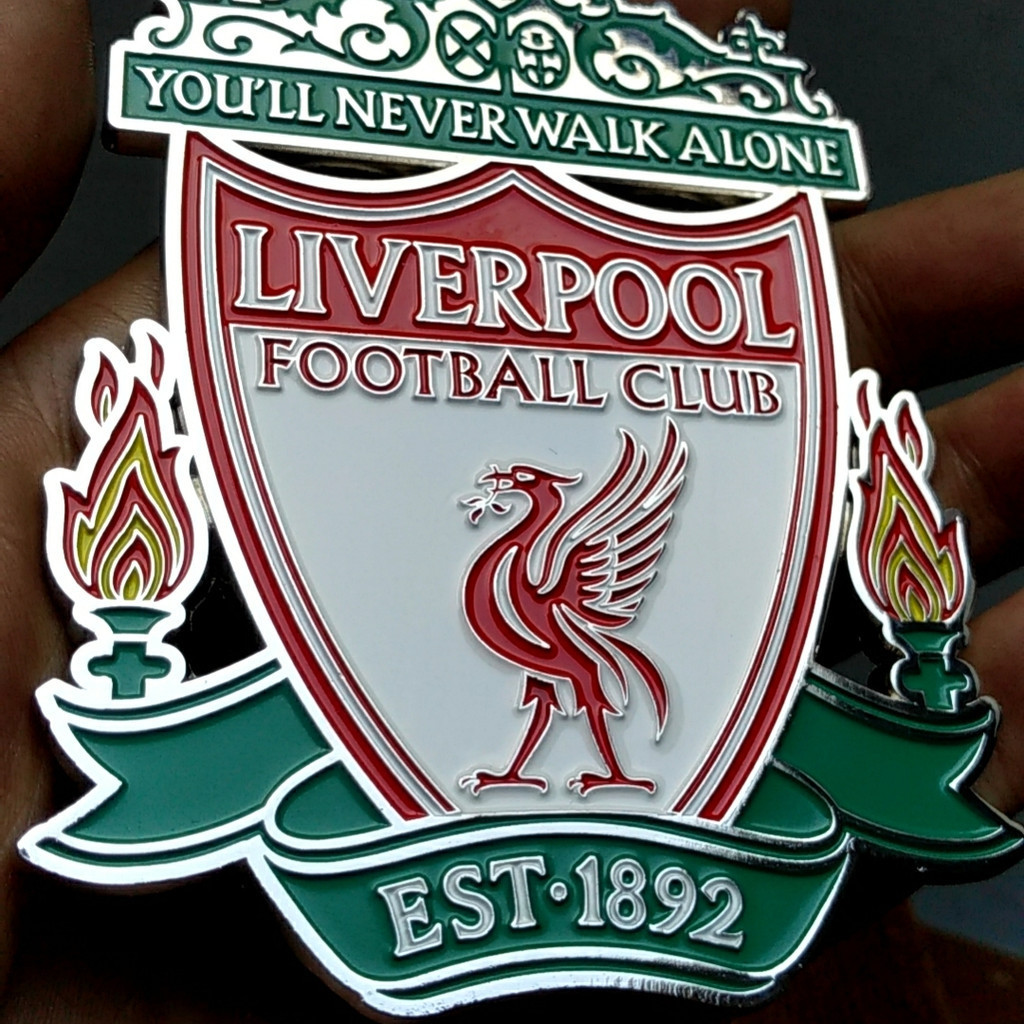 Liverpool Kim Loại Xe Dán Đội Bóng Đá Câu Lạc Bộ Logo Ký Hiệu Ô Tô Trang Trí 3D L.F.C Chống Trầy Xước Decal