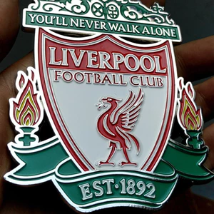 Liverpool Kim Loại Xe Dán Đội Bóng Đá Câu Lạc Bộ Logo Ký Hiệu Ô Tô Trang Trí 3D L.F.C Chống Trầy Xước Decal
