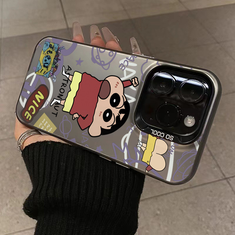 Ốp Lưng Cho Xiaomi Redmi 12 13C 4G Redmi Note 13 12 11 Pro Plus 5G 10 12S 11S Phim Hoạt Hình Dễ Thương Crayon Xiaoxin IMD Luxury Matte Bìa Cứng