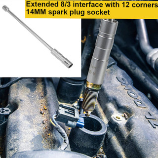 Cờ lê ổ cắm nam châm 14mm, 16mm – Tháo bugi kéo dài, 12 góc, dụng cụ sửa ô tô 3/8"