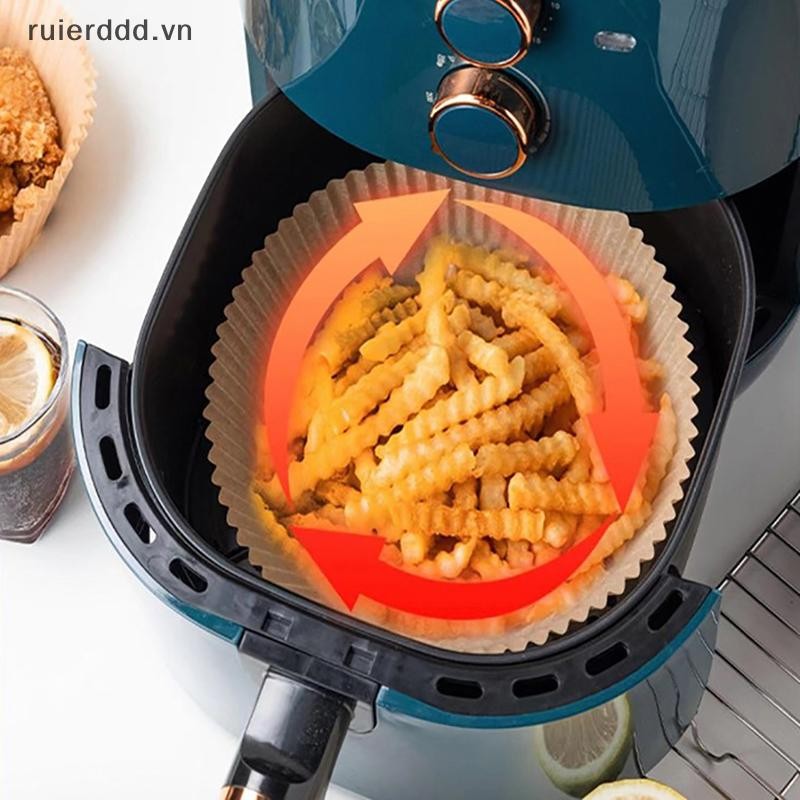 # Ruierdd # 25 / 50 Chiếc Nồi Chiên Không Khí Dùng Một Lần Giấy Lót Giỏ Chống Dính Dầu Parchment Tròn Airfryer Baking Paper Phụ Kiện Nhà Bếp.