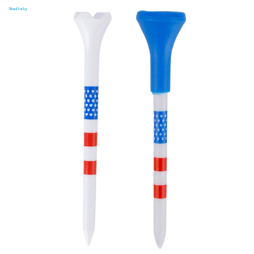 Nâng Bóng Golf Tee Shot Độ Chính Xác Golf Tee Hoa Kỳ Họa Tiết Cờ Nhựa Không Thể Phá Vỡ Tee Golf Giảm Ma Sát Quay Bên Dài Số Lượng Lớn Tee Cho Gói Phụ Kiện Golf