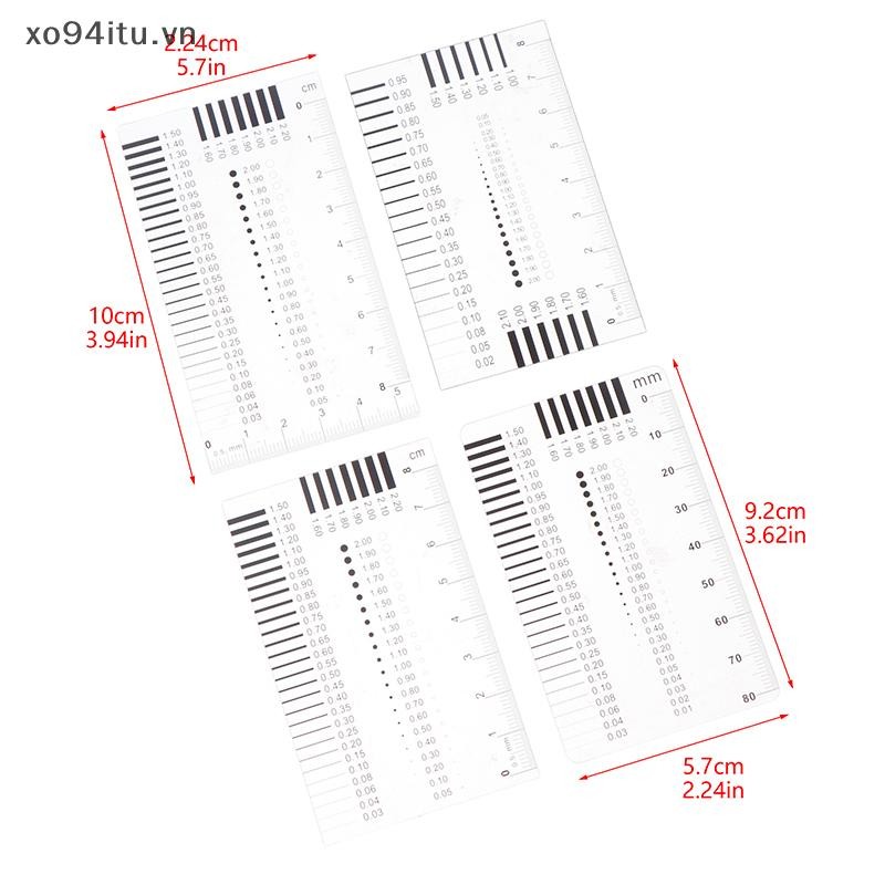 Xoitu Đo Pass Huy Hiệu Đồng Hồ Đo Vết Thẻ Điểm Đồng Hồ Đo Dây Trong Suốt Thước Phim Hàn Gage Vết Nứt Tương Phản Thước VN