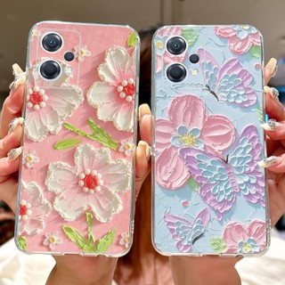 Dành Cho Oppo K10x 5G PGGM10 Vỏ Mới Phong Cách Trái Tim Tình Yêu Hoa Silicon Mềm Trong Suốt TPU Ốp điện thoại Cho OPPOK10x Ốp điện thoại