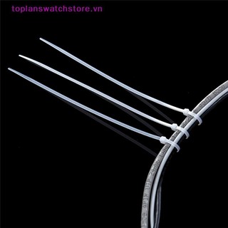 Toplanswatchstore 100 Chiếc Đai Đen Trắng Zip Dây Cáp Tự Khóa Nylon VN