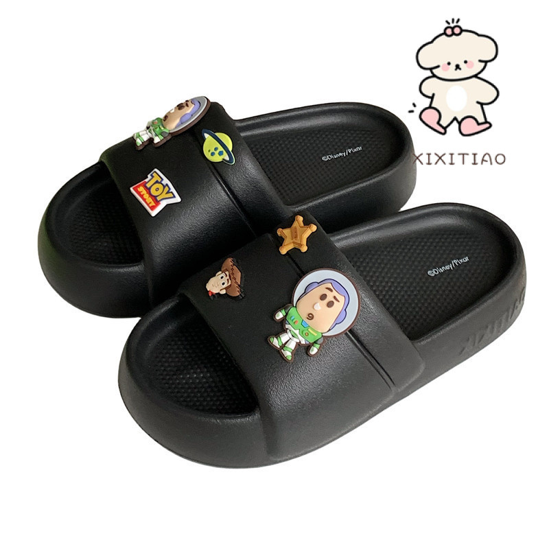 Xixitiao Bé Gái Câu Chuyện Đồ Chơi Buzz Lightyear Dép Mùa Hè 2024 Phong Cách Mới Ngoài Trời EVA Đế Mềm Hoạt Hình Dép Dép Dép