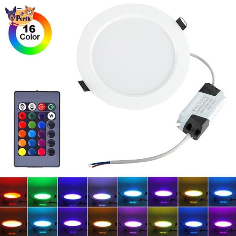 Đèn trần âm trần RGB LED Panel, Đèn trần tròn đổi màu có điều khiển