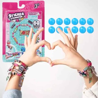 Girls Sticker Beaded Bracelet Kit - Fun & Creative DIY Making for Kids