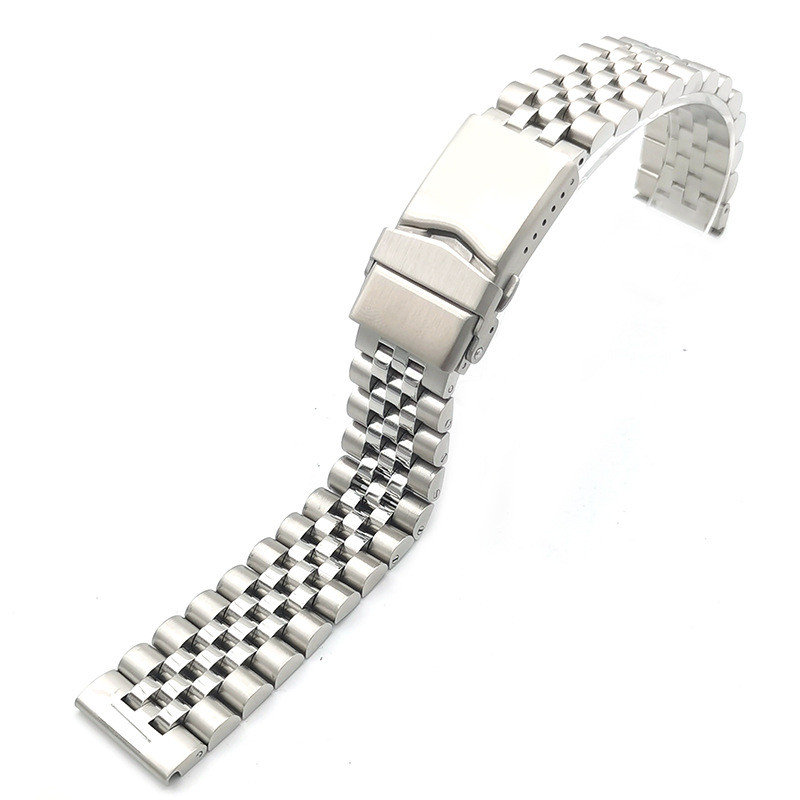 Dây đeo đồng hồ bằng thép không gỉ Jubilee cao cấp 20mm 22mm với khóa gấp bằng thép không gỉ 316 cho SEIKO 5 Diver Lặn cá ngừ Samurai SKX007 Dây đeo đồng hồ nam