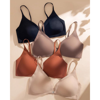 『 Brelira 』 Áo ngực đẩy lên không dây Plus Kích thước Áo ngực khóa phía trước Thoải mái Đồ lót mềm mại Giảm béo liền mạch Hỗ trợ mềm mại Kiểm soát bụng Đồ lót nữ