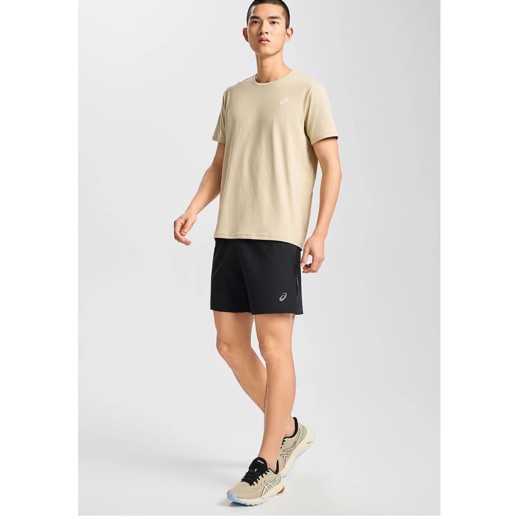 Áo thun thể thao mùa hè  Áo thun nam cổ tròn co giãn hấp thụ độ ẩm 100% Cotton cao cấp chạy bộ áo thun ngắn tay