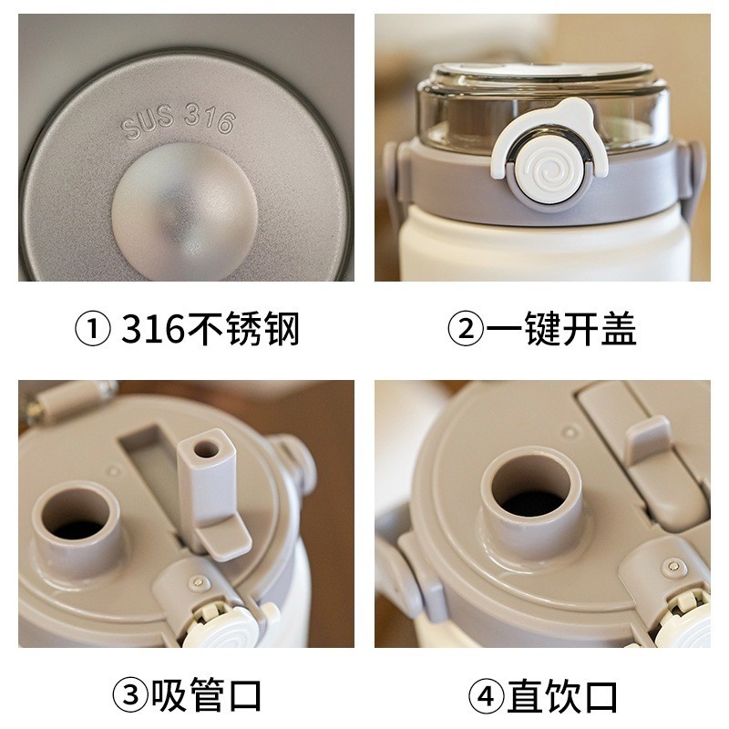 [Đơn 85k Nhận Quà] Bình giữ nhiệt inox 316 Boss1200ml giữ nhiệt lâu có quai xách, thiết kế đơn giản