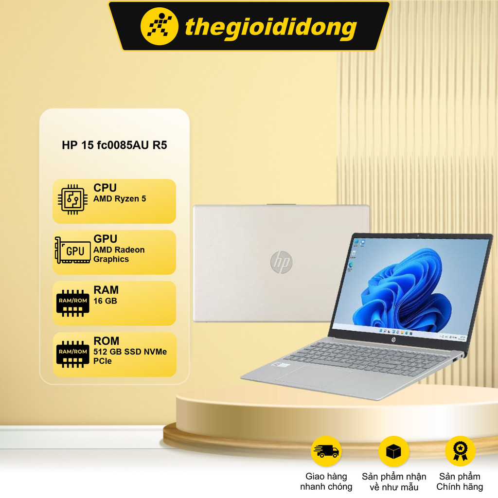 [Livestream KOL] Laptop HP 15 fc0085AU R5 7430U/16GB/512GB/Win11 ...