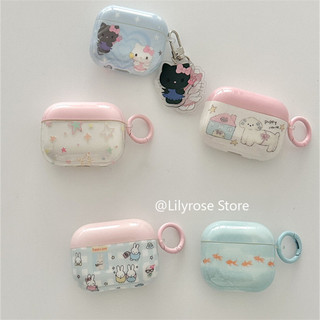 Ốp lưng AirPods 4 [2024] AirPods Pro2 Pro 3 2 1 Apple Bảo vệ tai nghe không dây Girl Pro Chống rơi Dễ thương Miffy Rabbit Kt Cat Star
