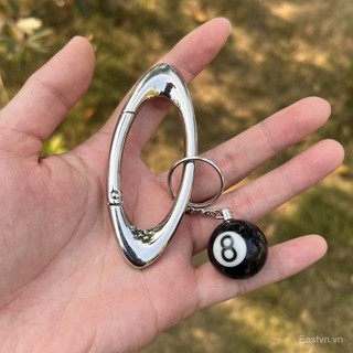 [Keychain] Móc khóa Cleanfit màu đen, hình xúc xắc bạc tám, móc khóa rắn, móc khóa xe hơi, phụ kiện thời trang cho nam và nữ EERZ