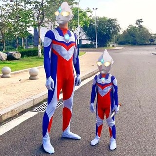 Diga Ultraman trang phục cộng với kích thước Quần áo trẻ em Đồ chơi sinh nhật Bé trai cos Trang phục trực tiếp Trang phục biểu diễn Ultraman Deca cosplay plus size quần áo trẻ em20250317
