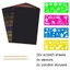 TUYỆT VỜI 20 Chiếc Giấy Vẽ, với Tre Stick Rainbow Magic Graffiti Scratch Painting Paper, DIY Creative 16 / 32K Black Art Painting Kit