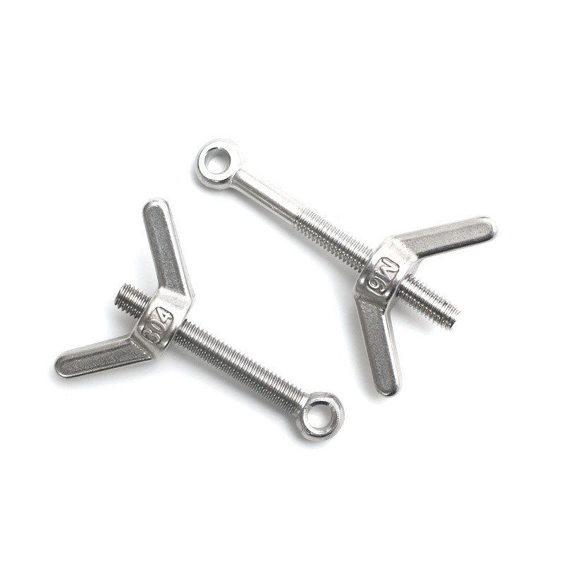 Bộ bu lông xoay bằng thép không gỉ 304 + đai ốc cánh, vít mắt cá có lỗ M5 M6 M8 M10 M12 MM GWB9