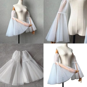 Treeling Thời Trang Sheer Tay Áo Với Thiết Kế loe Cho Nữ Dạ Hội Mặc Trang Trí Armcoverings Cho Wedd