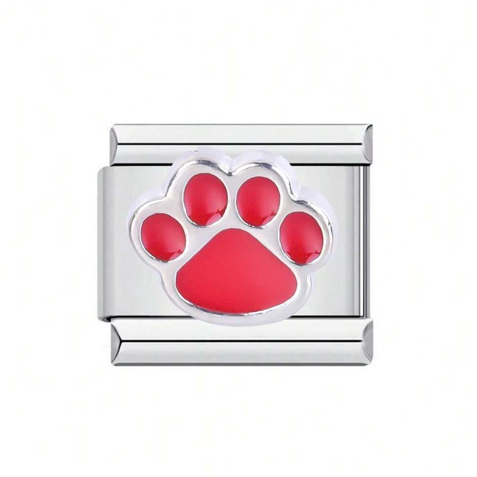 Phụ kiện trang sức DIY Thép không gỉ Cat Paw Chó nhỏ Thú cưng Ý Mô-đun lắp ráp Vòng tay tháo rời
