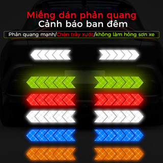 Miếng dán phản quang mũi tên Miếng Dán Phản Quang Cảnh Báo An Toàn Tự Dính Dành Cho Xe Hơi Xe Tải Xe MáyNhãn Dán Dạ Qua