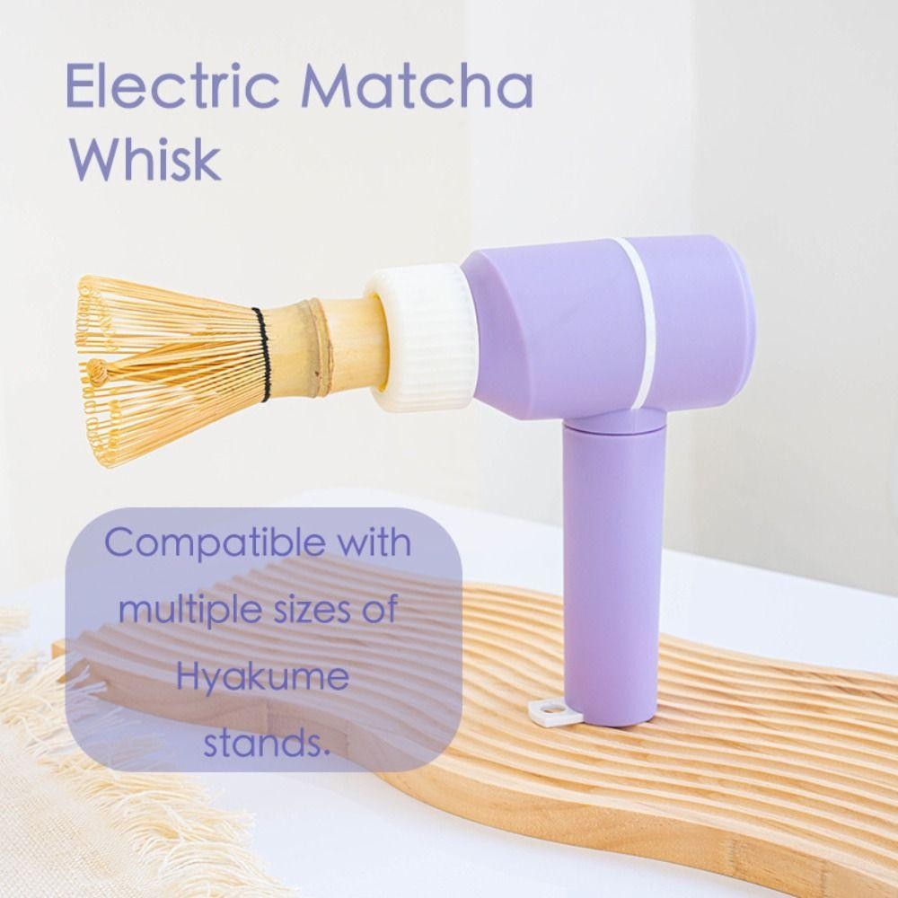 Máy đánh trứng Matcha điện AMLU, Máy đánh trứng có thể tái sử dụng bằng tre, Điều chỉnh hữu ích Điện ba cấp Matcha Brush Teaware