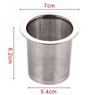 Bộ lọc trà/cà phê inox 304 lưới mịn dung tích lớn có nắp, tái sử dụng, bền bỉ, dùng cho cốc trà cà phê