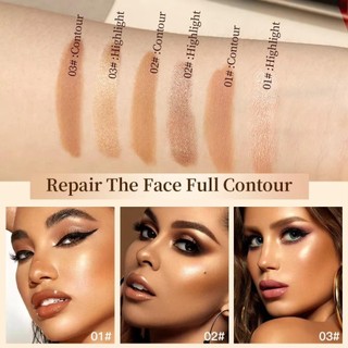 Que tạo đường viền AFTEROF Highlighter, Bút che khuyết điểm 2 trong 1 chống thấm nước, Bút che khuyết điểm hai đầu lâu trôi dành cho nữ