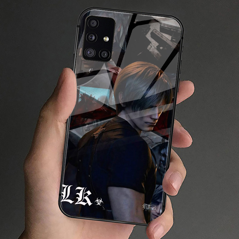 Ốp Điện Thoại Kính Cường Lực Resident Evil Leon Kennedy Cho Samsung Galaxy A10 A14 A16 A25 A35 A22 4G A32 A33 A34 A40 A42 A52 A53 A54 A55 A70 A71 A72 A73 5G