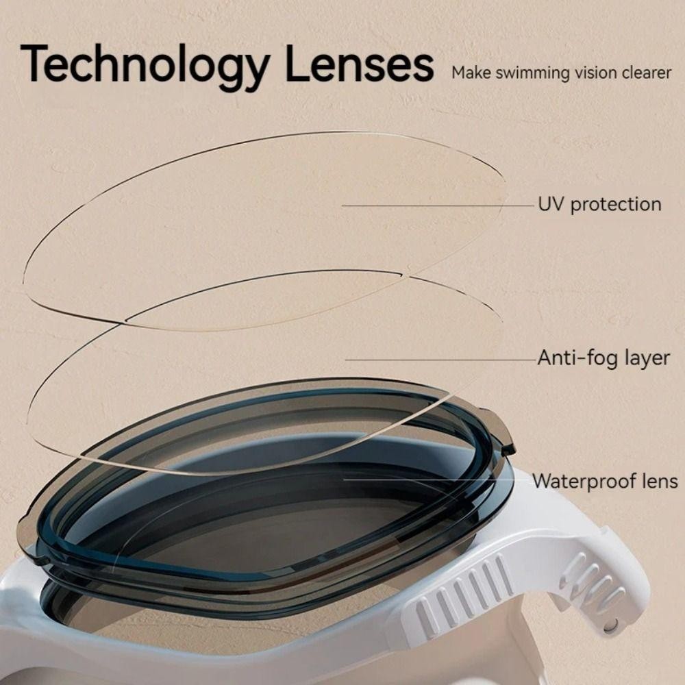 Kính bơi dành cho người lớn METUBE, Kính silicon chống sương mù HD chuyên nghiệp, chống nước có nút tai Phụ kiện bơi lội Kính mắt thể thao lặn