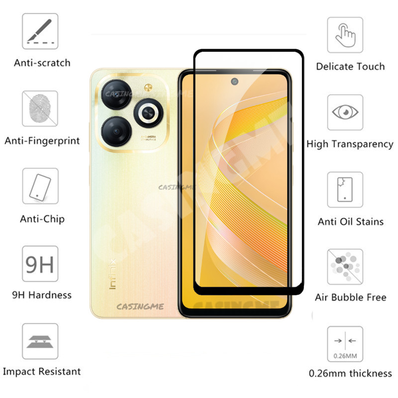 Infinix Smart 8 2024 Hot 40 Pro Phim bảo vệ màn hình cho infinix Smart 8 8Pro Smart8 Hot 40 Pro 40i 40Pro Plus 4G 5G Kính cường lực Ống kính máy ảnh Bảo vệ màn hình điện thoại trong suốt