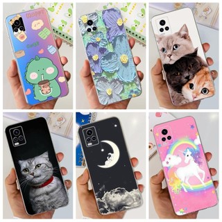 Dành Cho Vivo V20 2021 Vỏ V2040 V2043 V2025 V2024 Vỏ Mềm Khủng Long Dễ Thương Kỳ Lân Ốp lưng Cho VivoV20 V 20