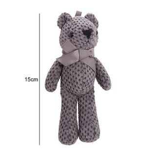 DELMERHOME Gấu Đồ Chơi Nhồi Bông 15cm Chìa Khóa Dễ Thương Mặt Dây Chuyền Đồ Chơi Trang Trí Tiệc Cưới Trang Trí Thú Nhồi Bông