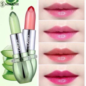 Miss Rose 2024 Siêu Dưỡng Ẩm Nha Đam Thạch Son Môi Đổi Màu Không Phai Màu Chống Dính Cốc Thạch Dưỡng Ẩm Son Môi Trang Điểm