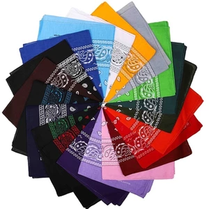 Khăn Vuông 100% Cotton Thời Trang Hip Hop Cổ Điển 55cm*55cm In Họa Tiết Màu Đỏ/Đen Cho Nam/Nữ