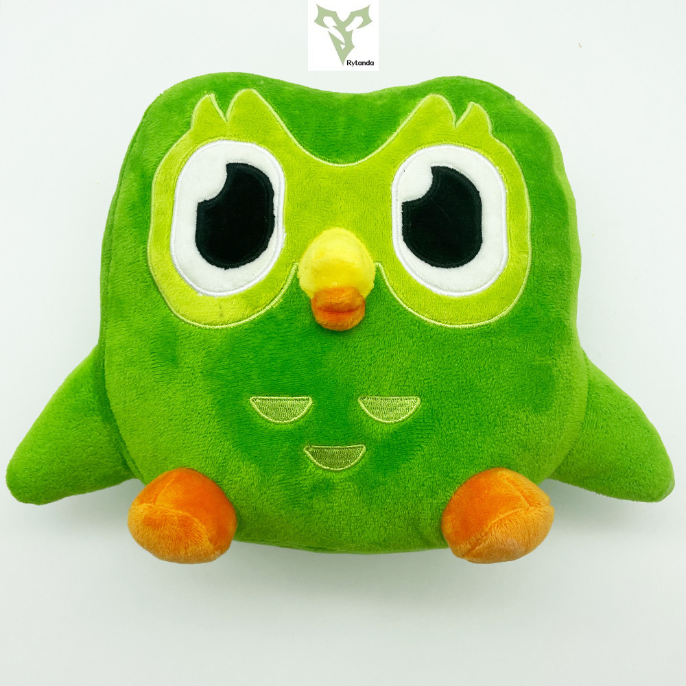 Rytanda Duolingo Đồ chơi sang trọng Lily Duolingo Búp bê cú xanh dễ thương nhồi bông với động vật sang trọng để tặng bạn gái trẻ em Quà tặng sinh nhật và đồ trang trí nhà cửa