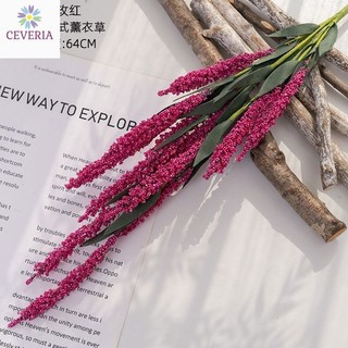 Cành cỏ đuôi chồn bông xốp cao trang trí
