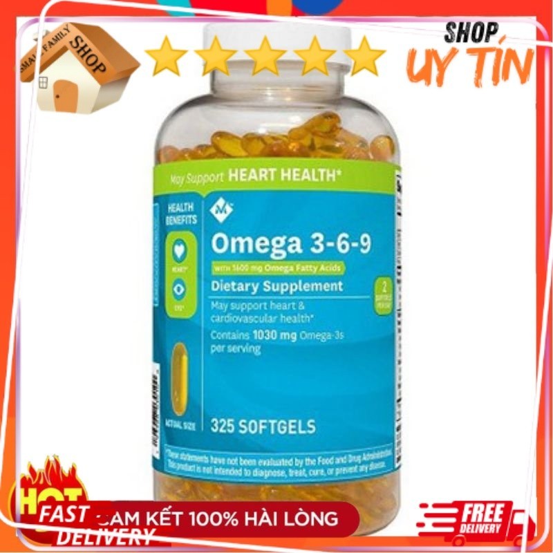 Viên uống bổ sung omega 369, omega 3 6 9 Member's mark 325v - Small ...
