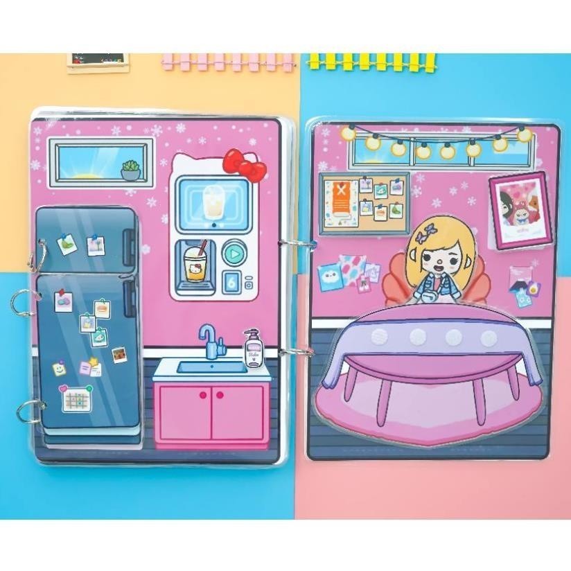 ngôi nhà của blackpink ngôi nhà búp bê giấy đồ thông minh đồ chơi thủ công búp bê giấy bé gái H06