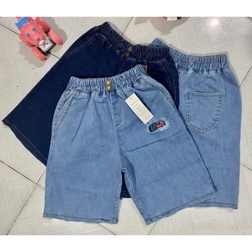 Quần Jean ngố nữ lưng thun ống rộng _ quần short jean nữ sai 40kg_65kg ( Quần Ngố Jeans ) _Shop 3