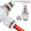 NOTE1 1 Van tiết lưu khí nén, Điều chỉnh tốc độ SL 4-12mm M5 1 / 8 1 / 4 3 / 8 1 / 2 Đầu nối ống khí, Đầu nối bền bỉ Công cụ điều khiển áp suất bằng nhựa Van điều khiển tốc độ