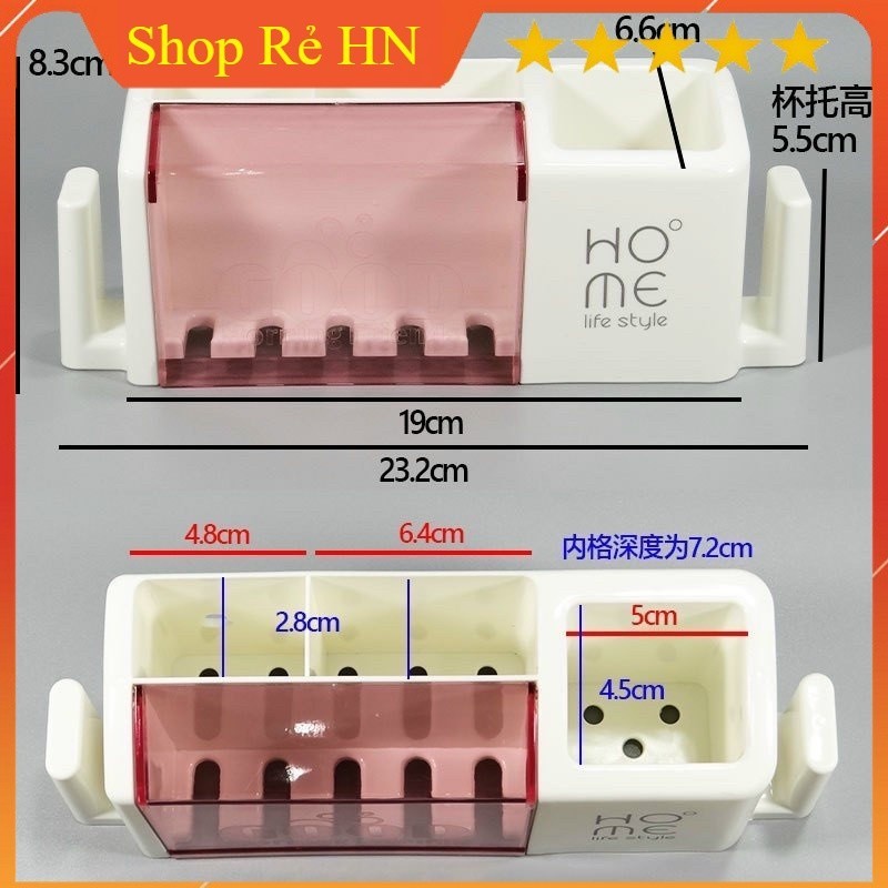 Kệ để Bàn Chải, Kem Đánh Răng Dán Tường - Siêu chắc chắn