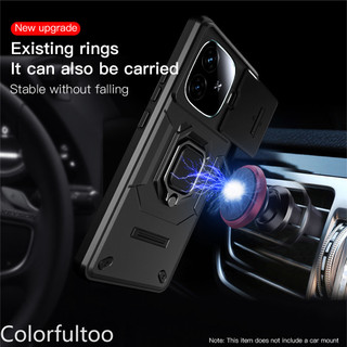 Iqooz9 Armor Vỏ Chống Sốc Cho Vivo iQOO Z9x Z9 Turbo Z9Turbo iQOOZ9x 5G Kéo Đẩy Trượt Bảo Vệ Camera Ốp lưng PC Cứng Chống Rơi Giá Đỡ Mặt Sau